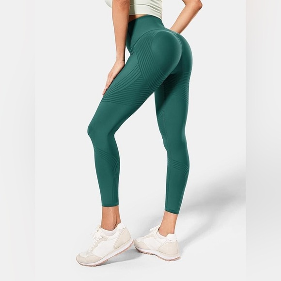 Fanka Full length Body sculpt Teal Patterned Leggings Medium? reversible tights - Picture 5 of 16